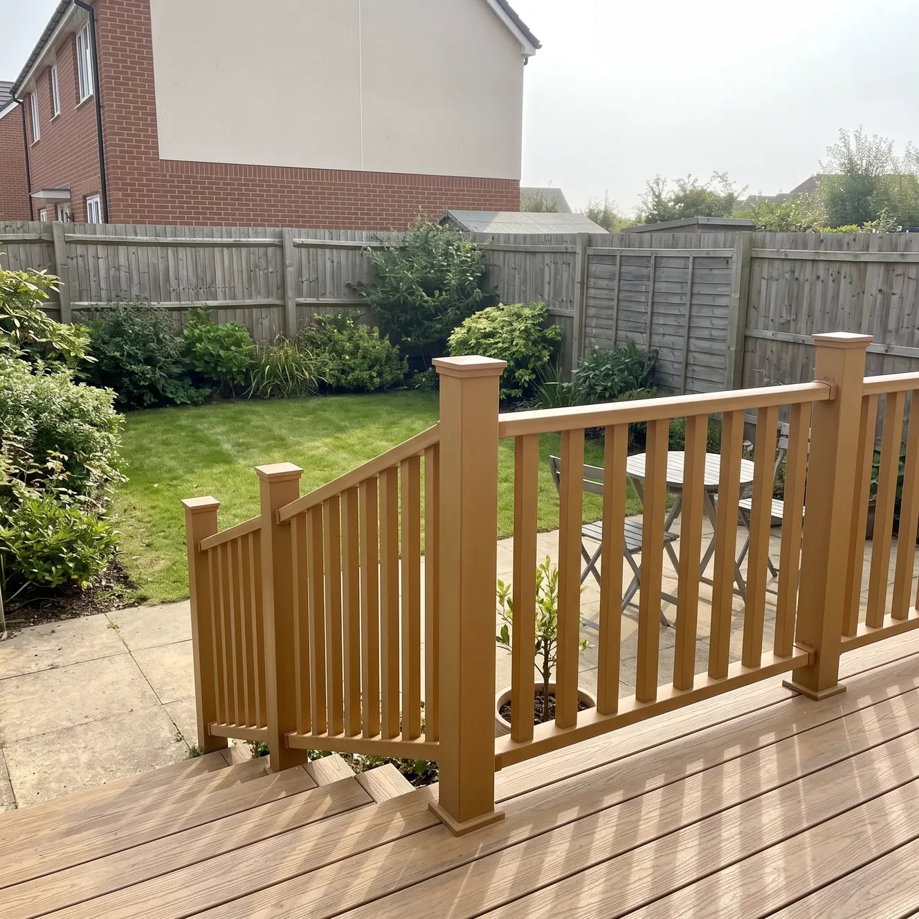 1.5m Teak Composite Balustrade Kit